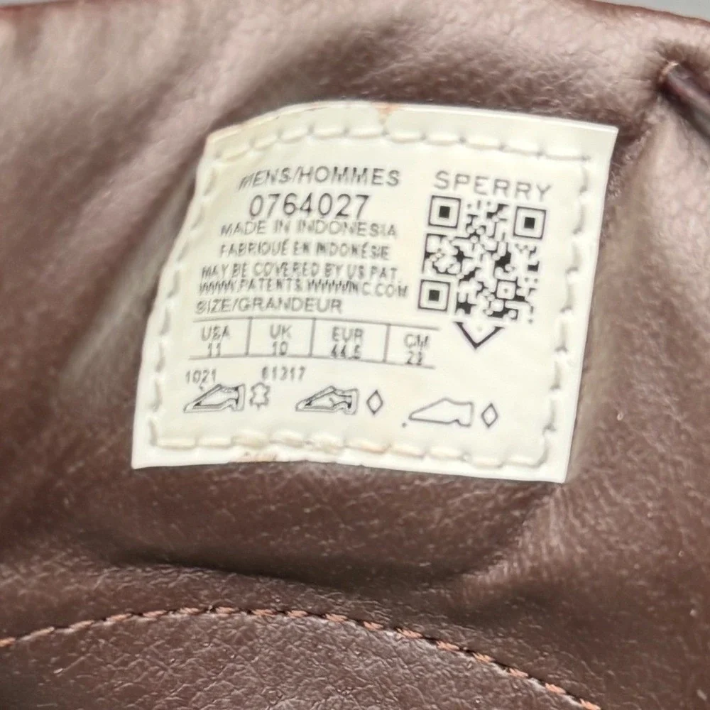 Sperry Mens Mako 2-Eye Canoe Moc Boat Shoes Amaretto Leather 0764027 Size 11